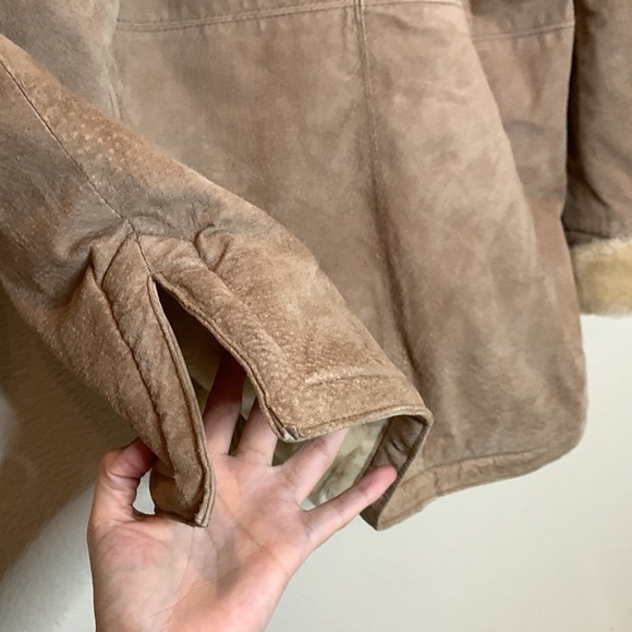 St. John’s Bay Hooded Coat 100% Genuine Leather Faux Fur Size Large - Picture 8 of 8